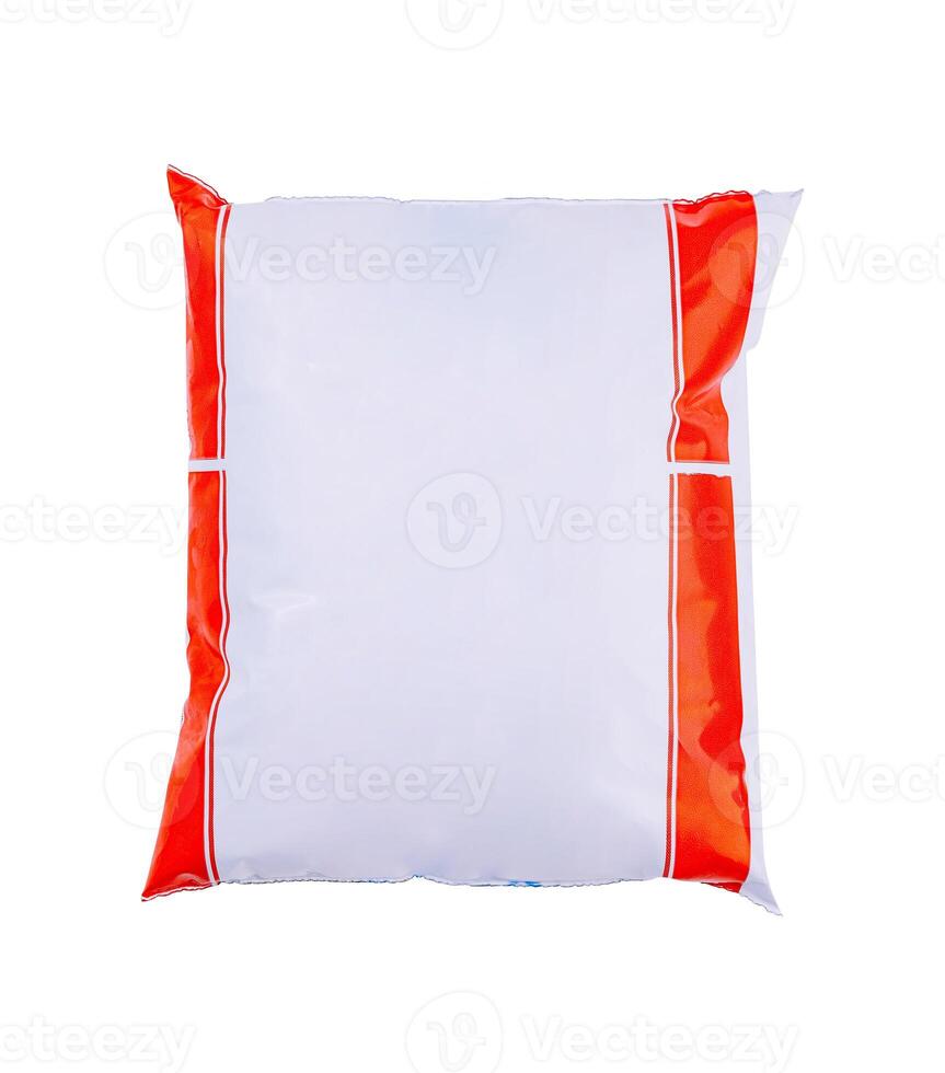 Packaging is laying on a white background and is waiting to be filled photo