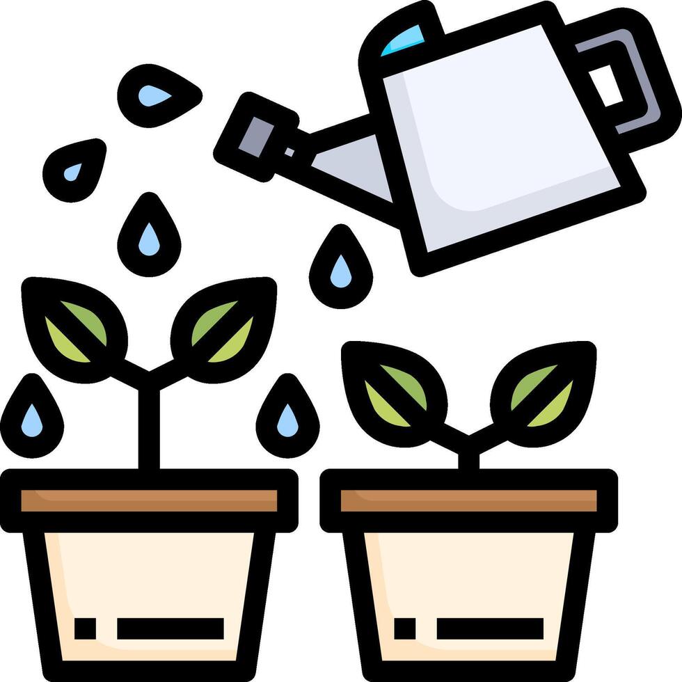 watering can illustration design vector