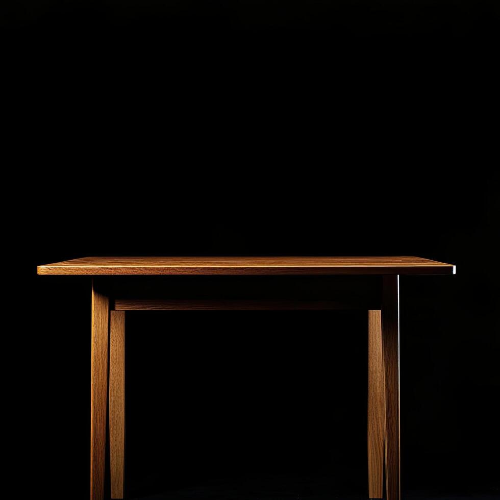 Dining Table isolated on black background photo