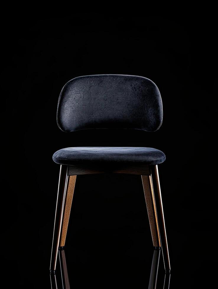 Dining Chair isolated on black background photo