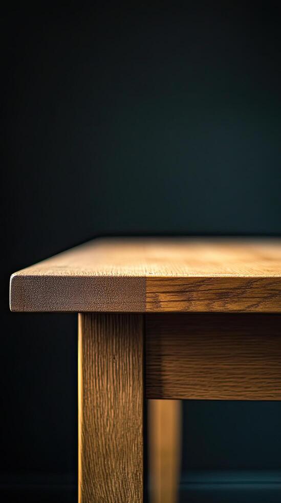 Dining Table isolated on black background photo