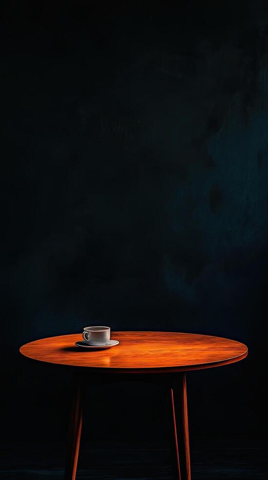 Coffee Table isolated on black background photo