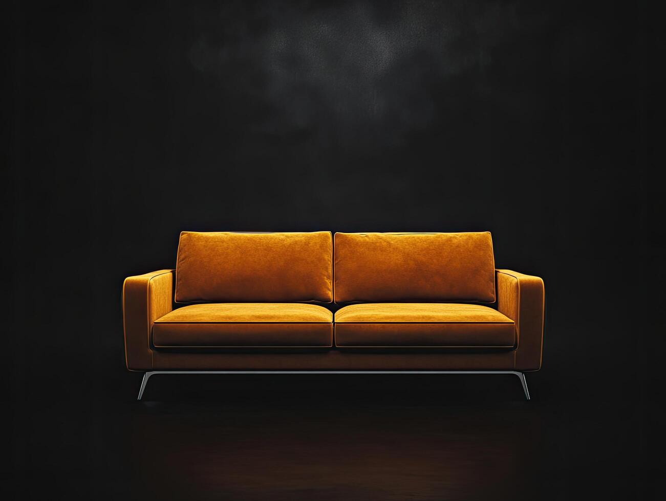 Sofa isolated on black background photo