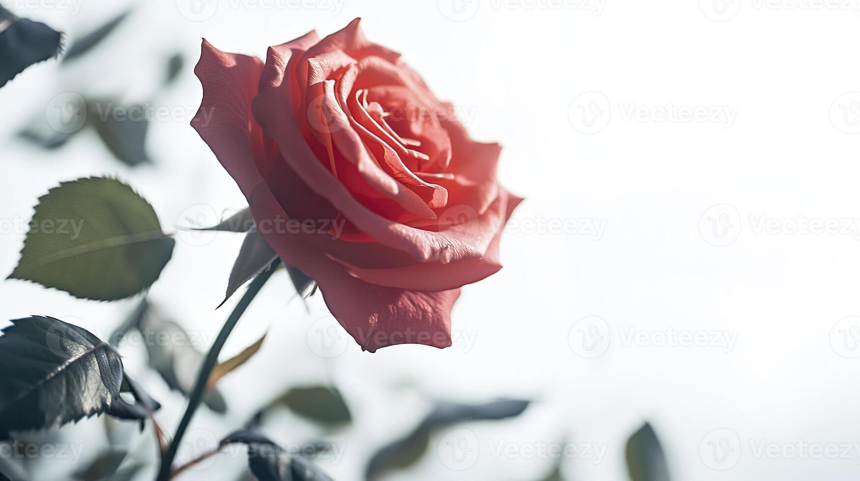 Rose isolated on white background photo