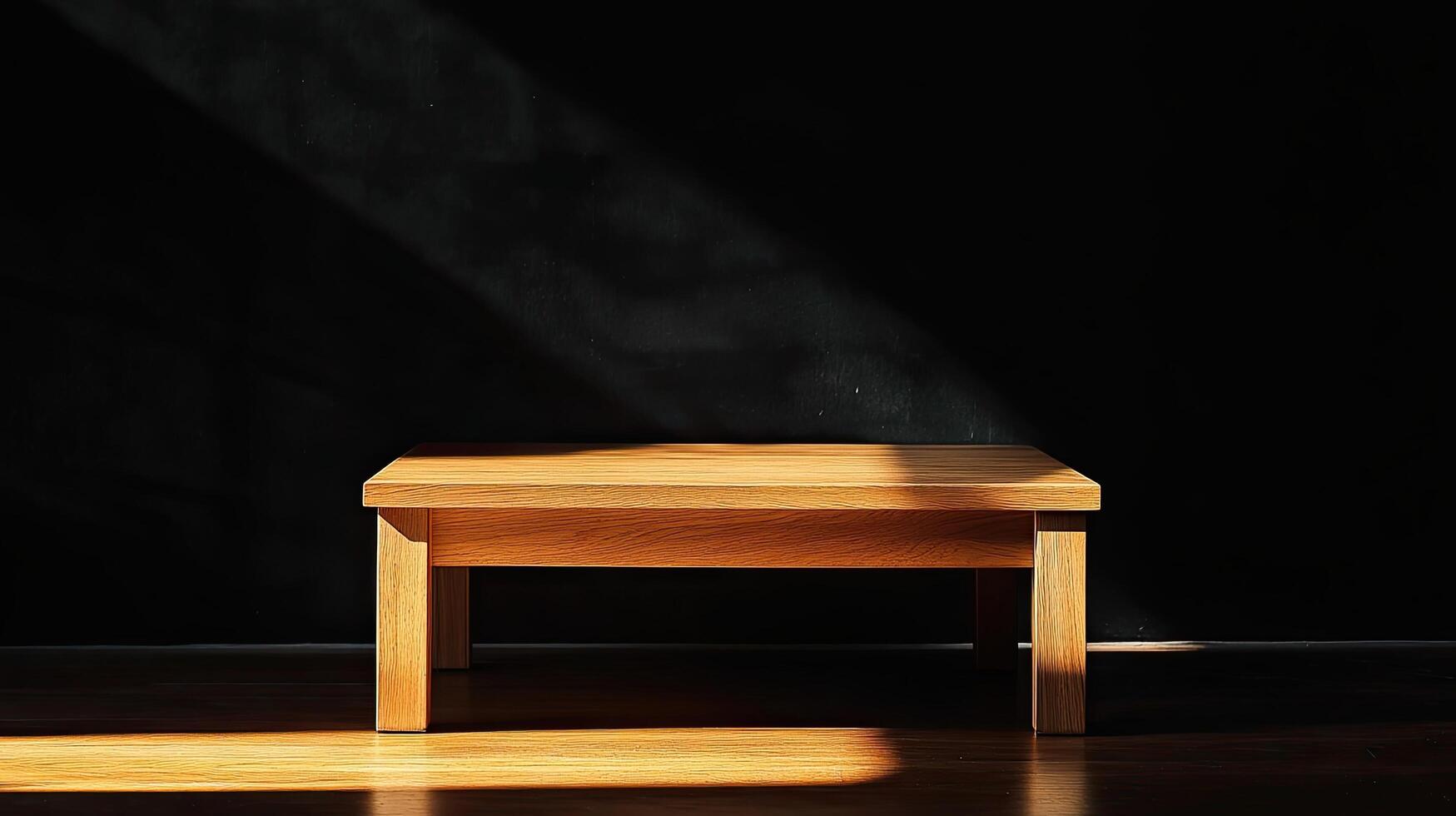 Coffee Table isolated on black background photo