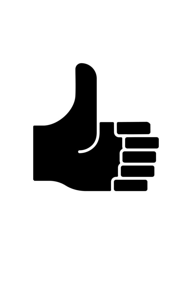 simple icon likes for design. thumbs up symbol vector