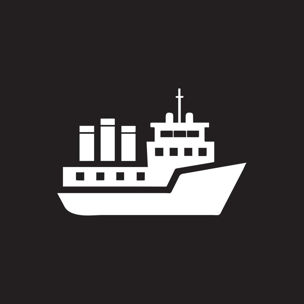 Ship icon. logo, Simple illustration. vector