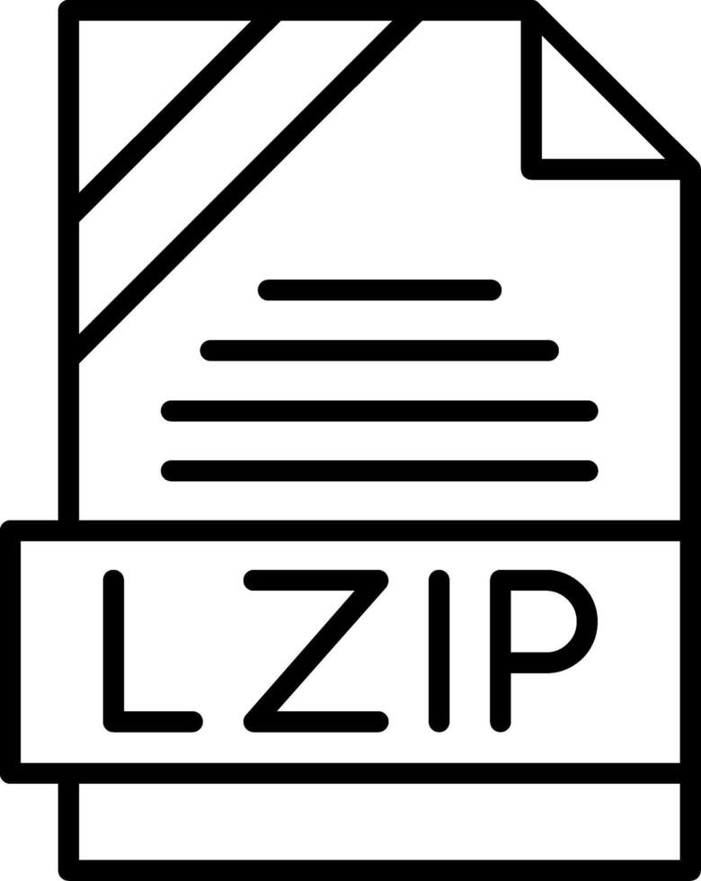 LZIP Icon Design vector
