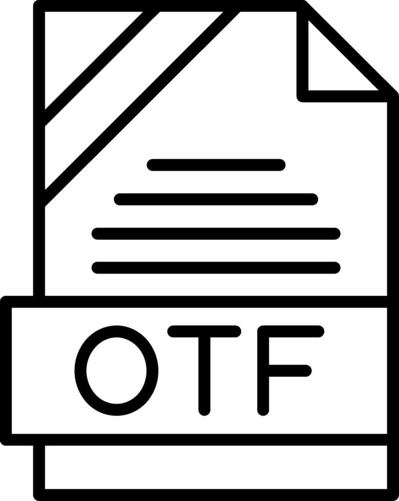 OTF Icon Design vector