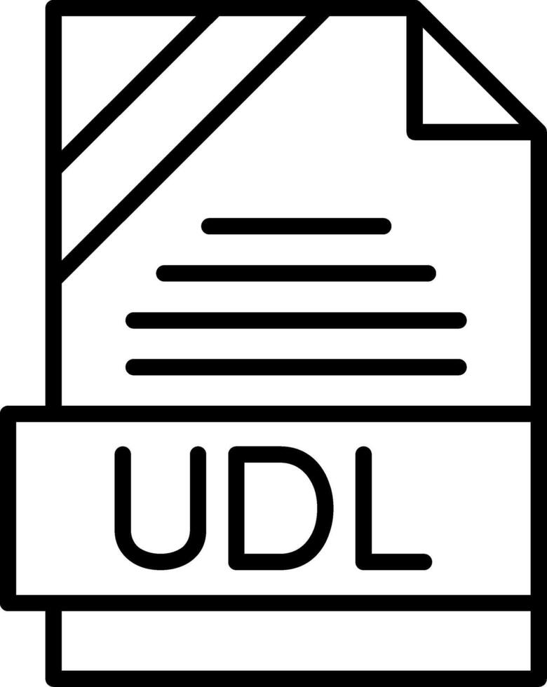 UDL Icon Design vector