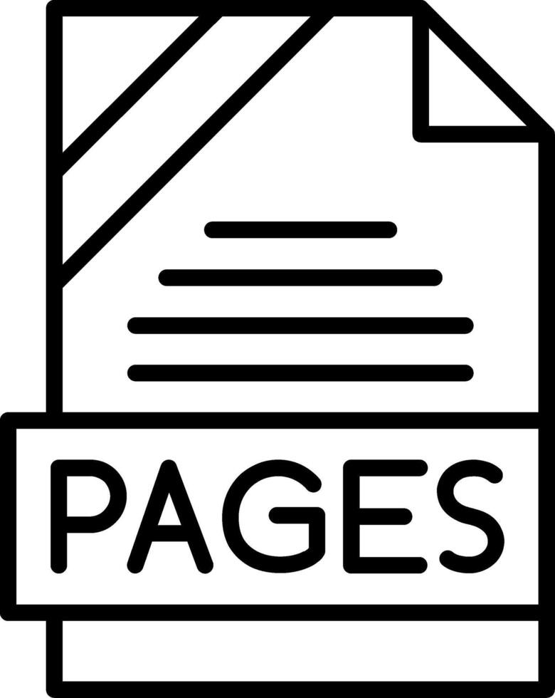 PAGES Icon Design vector