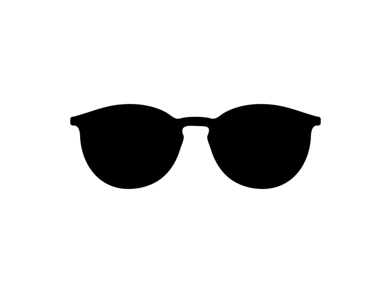 Sun Eye Glasses Silhouette, Front View, Flat Style, can use for Pictogram, Logo Gram, Apps, Art Illustration, Template for Avatar Profile Image, Website, or Graphic Design Element vector