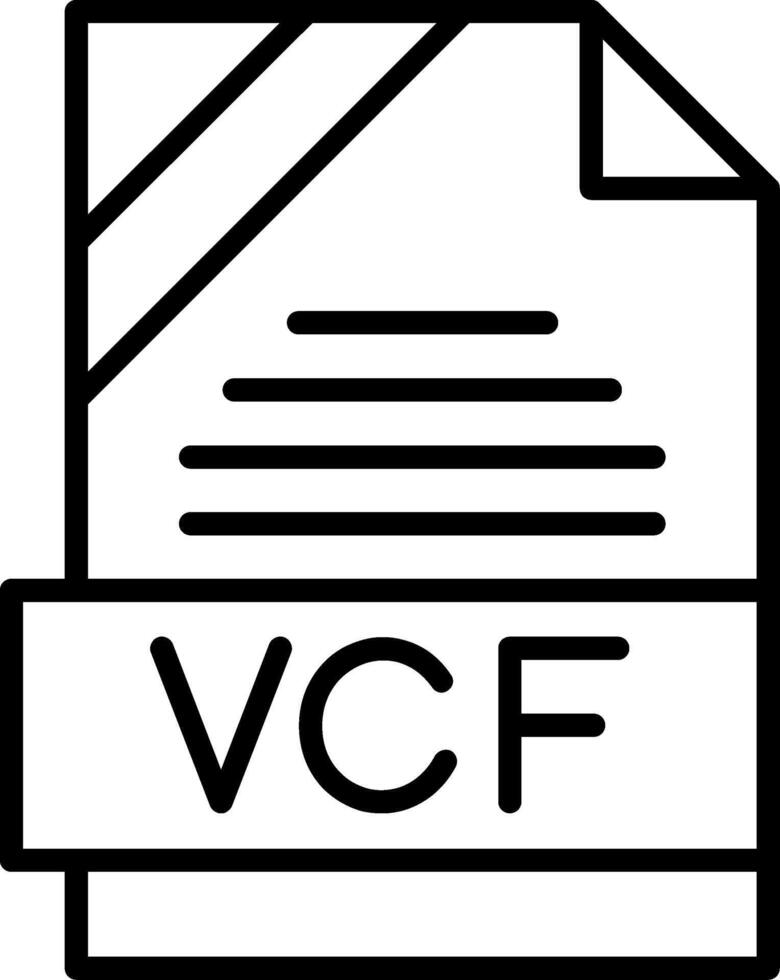 VCF Icon Design vector