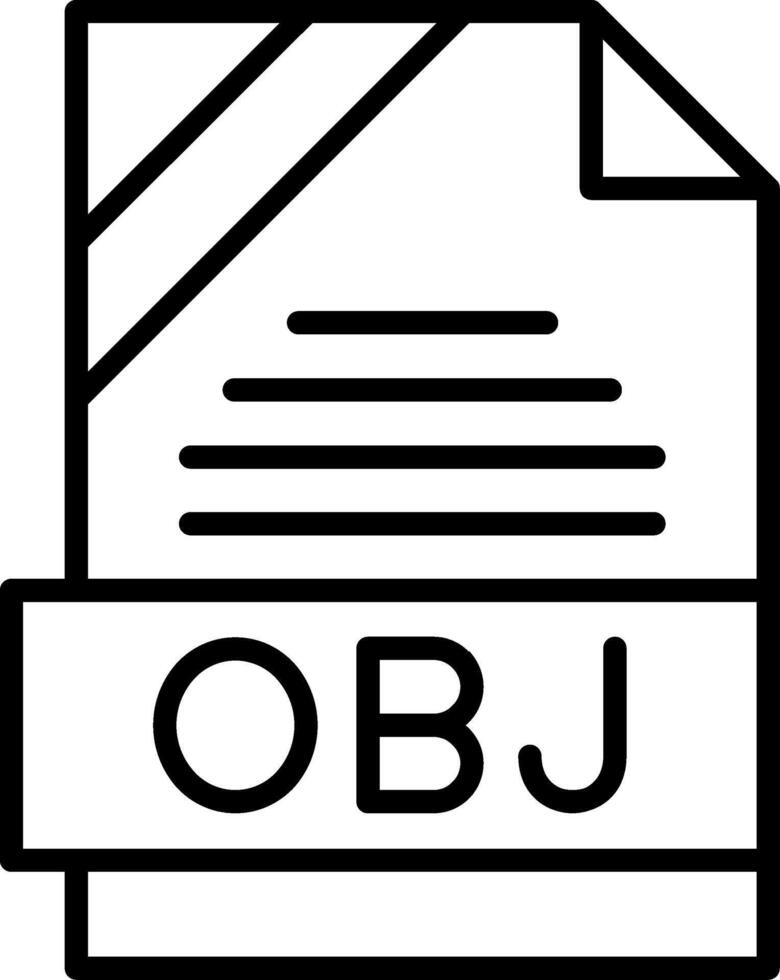 OBJ Icon Design vector