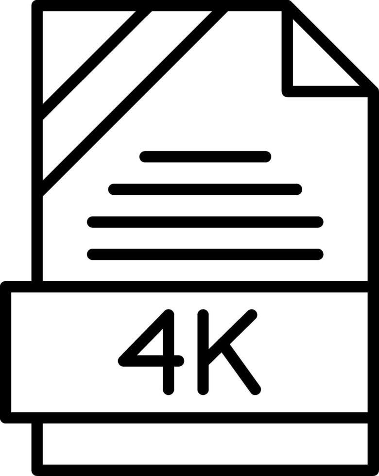 4K Icon Design vector