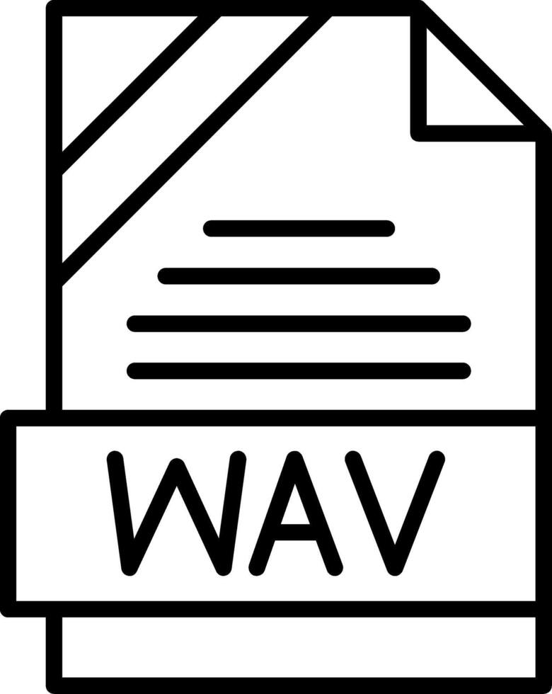 WAV Icon Design vector