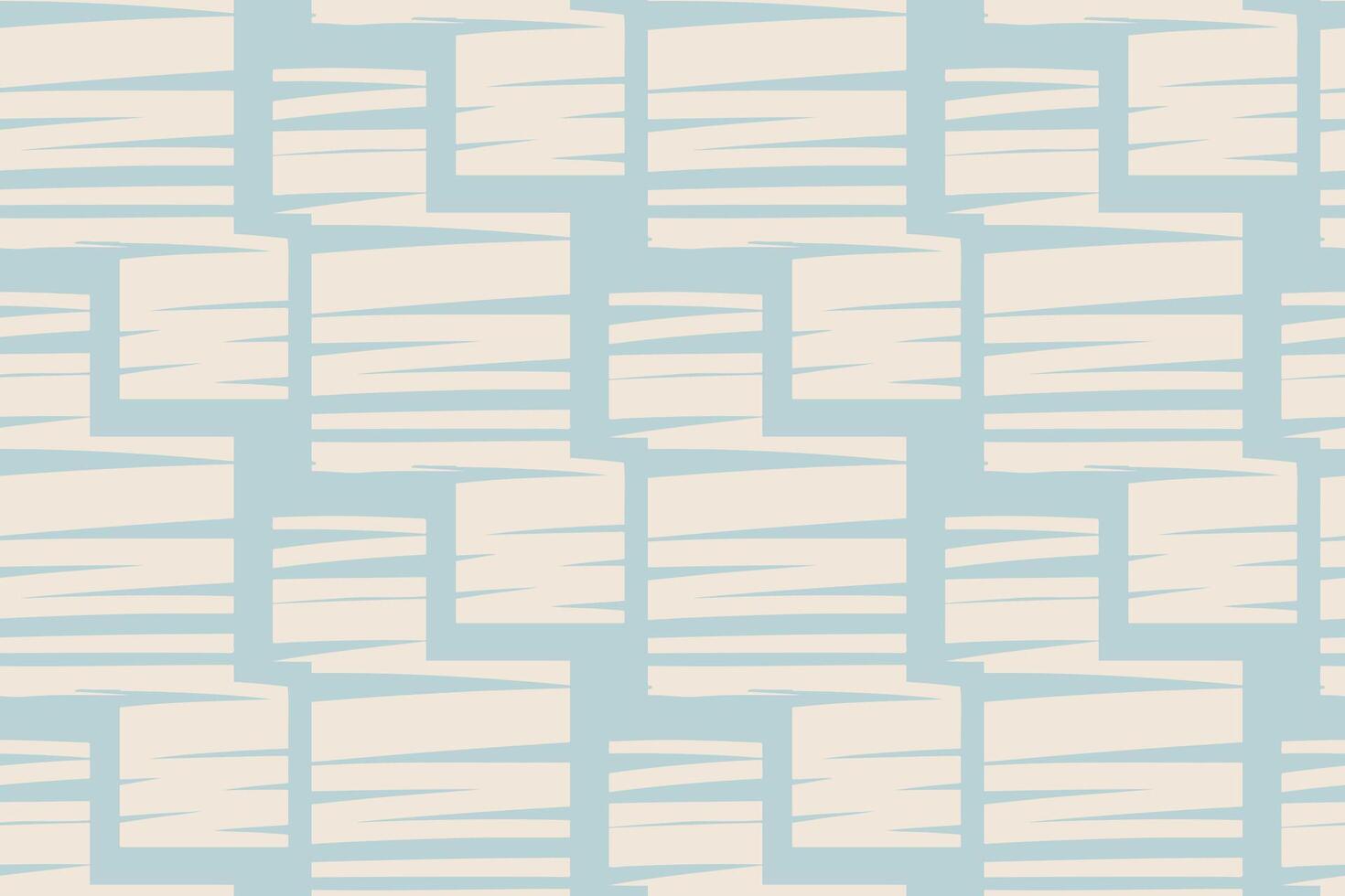 Abstract organic shapes square seamless pattern on a pastel blue background. hand drawn unique large squares print. Simple contemporary minimalist ornament vector