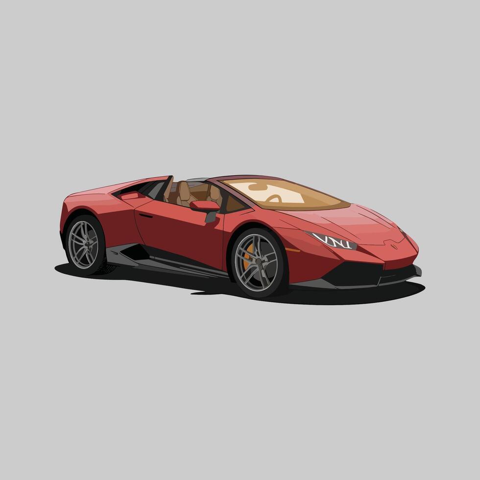 a red sports car illustration vector