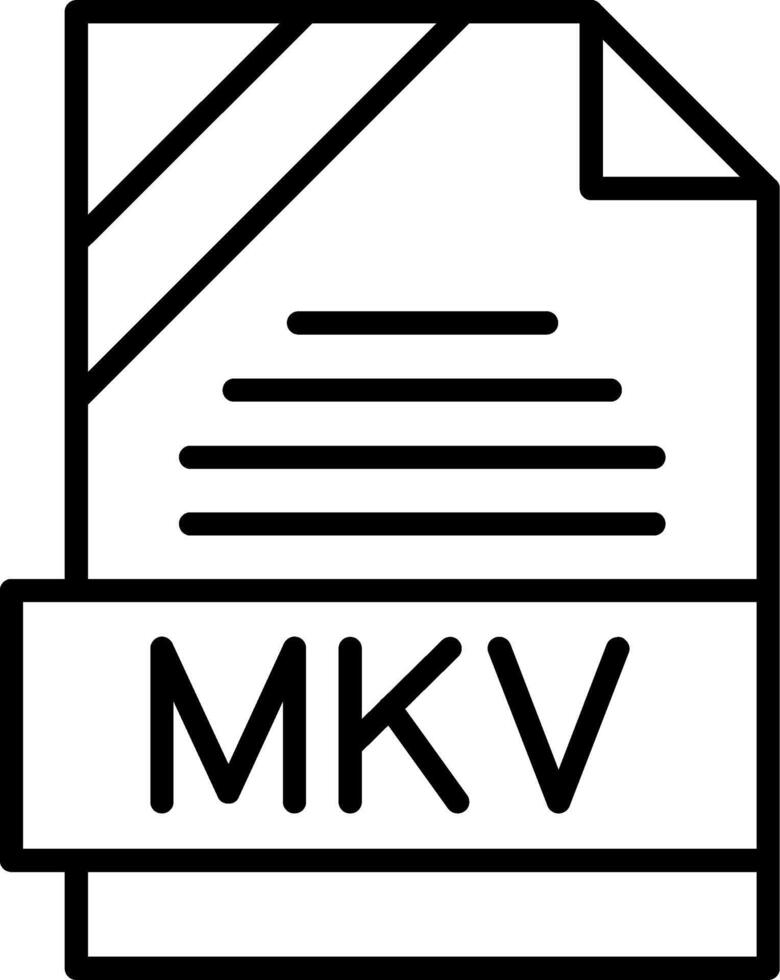 MKV Icon Design vector