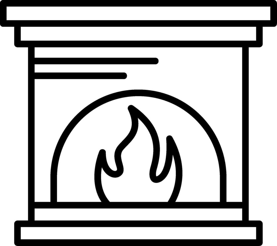 Fireplace Icon Design vector