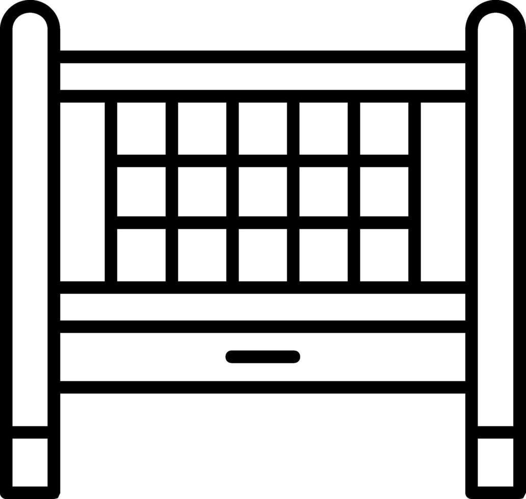Baby crib Icon Design vector