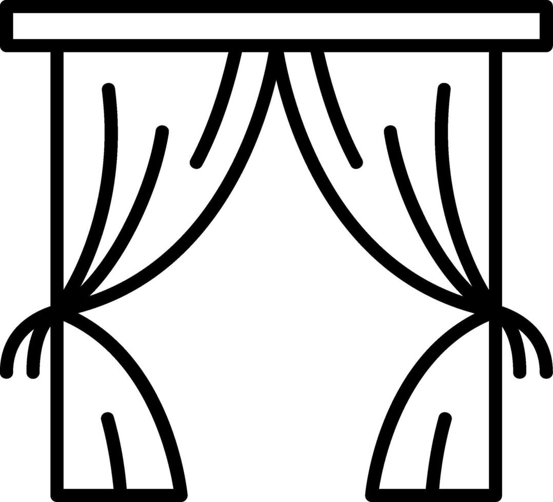 Curtains Icon Design vector