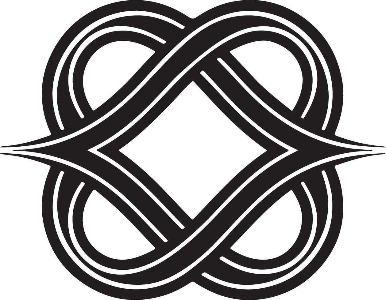 Infinity Loop - an infinity symbol intertwined with an abstract shape. logo, silhouette image vector