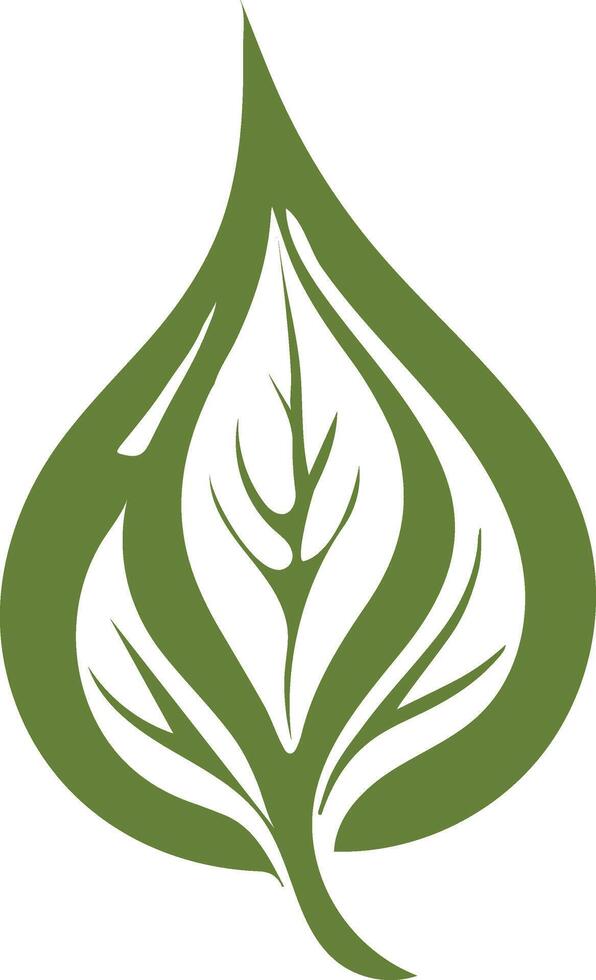 A logo for an eco-friendly brand, featuring a stylized leaf or tree symbol with clean, flowing lines. vector
