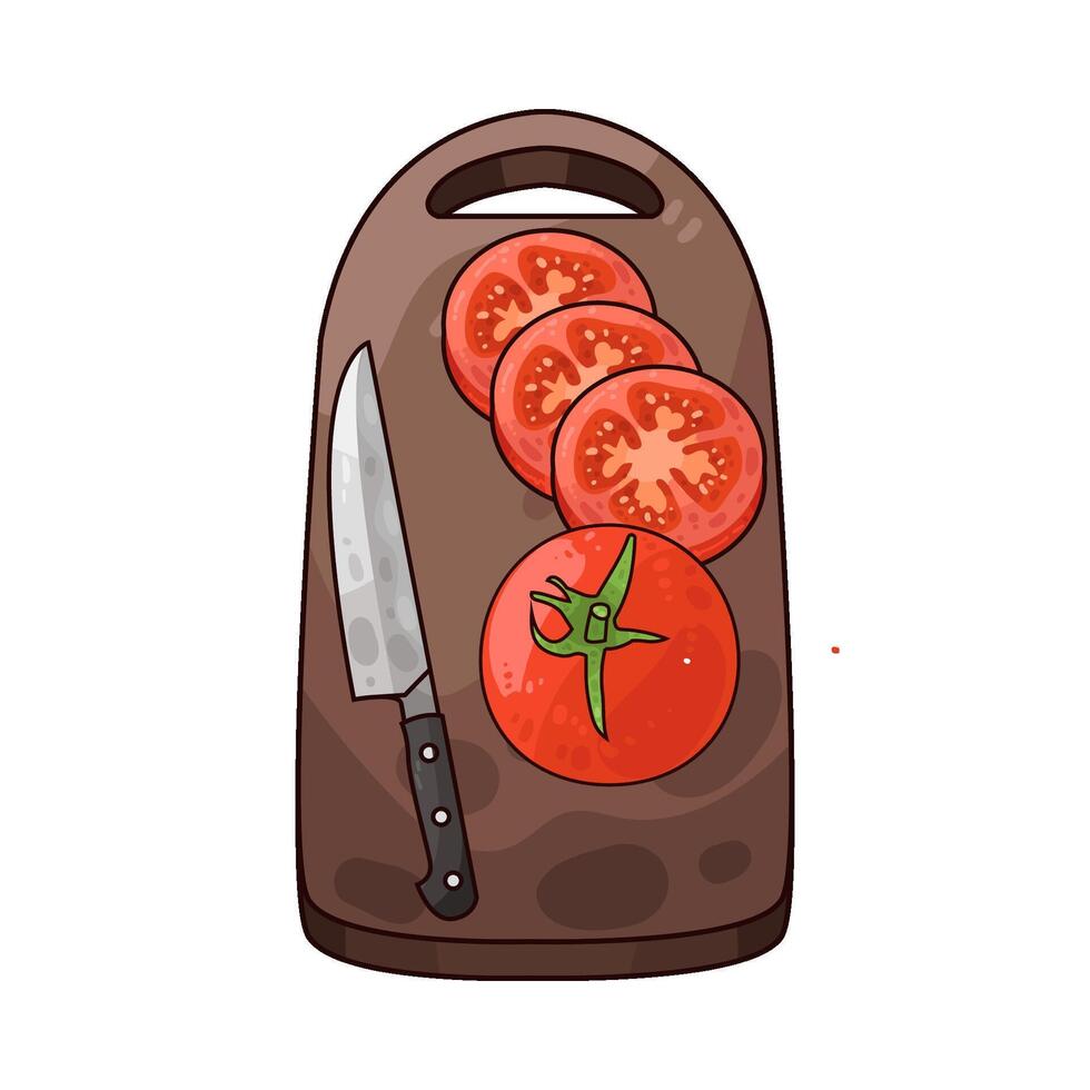 illustration of best quality sliced tomatoes vector