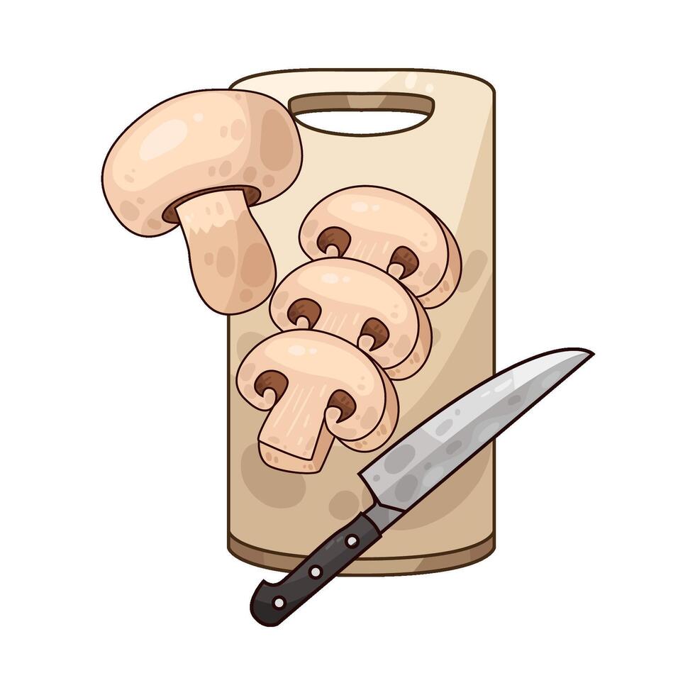Interesting Mushroom Slice Details vector