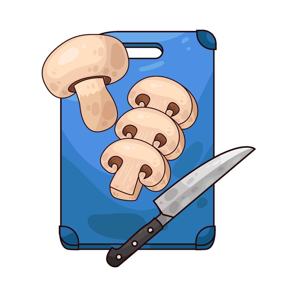 Fresh Mushroom Slices vector