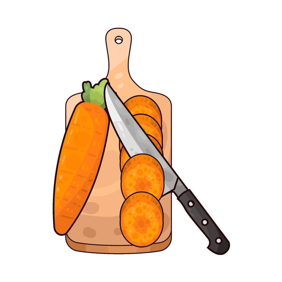 Brightly Colored Carrot Slices vector