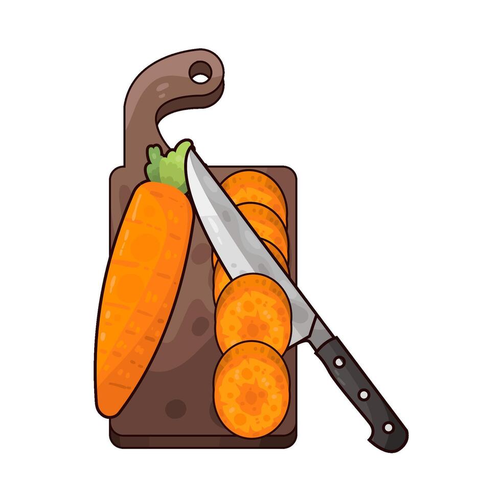 illustration of Brightly Colored Carrot Slices vector