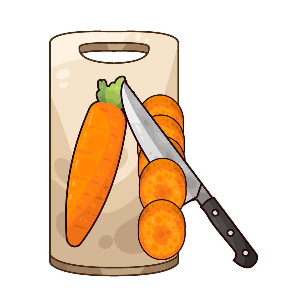 Unique Carrot Slice Creativity illustration vector