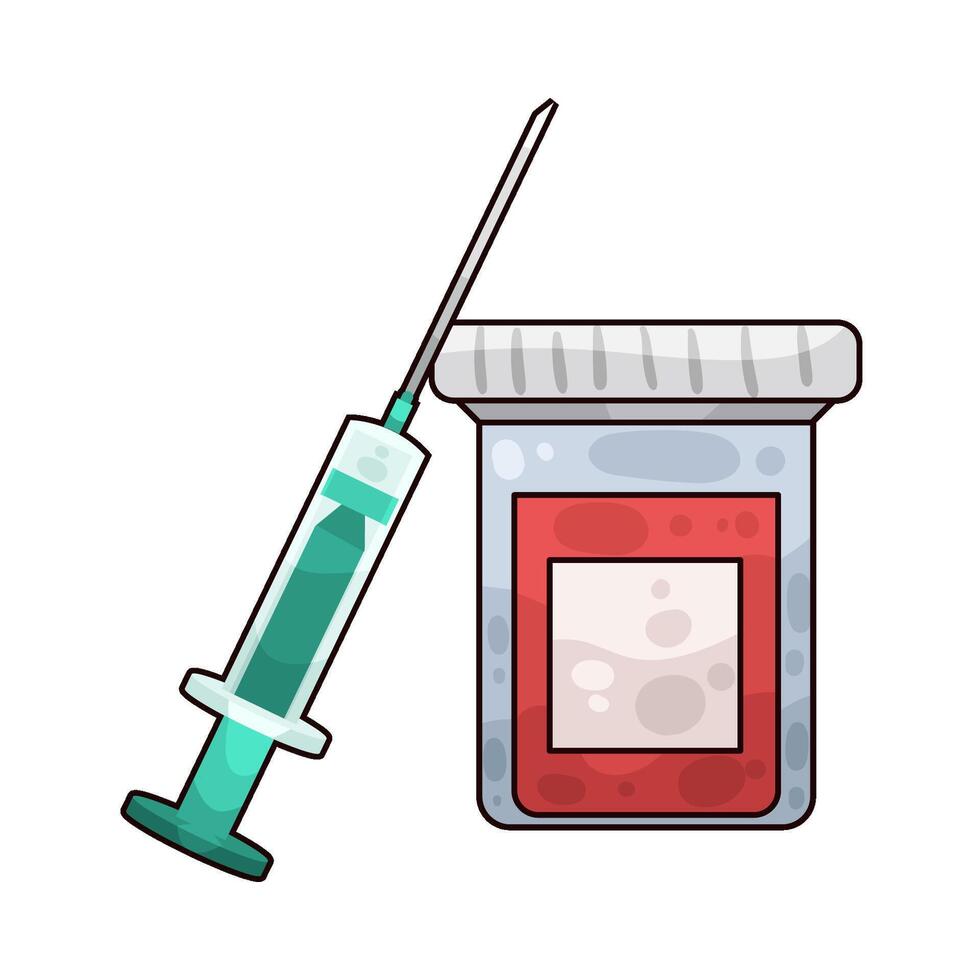 Syringes and Blood illustration vector