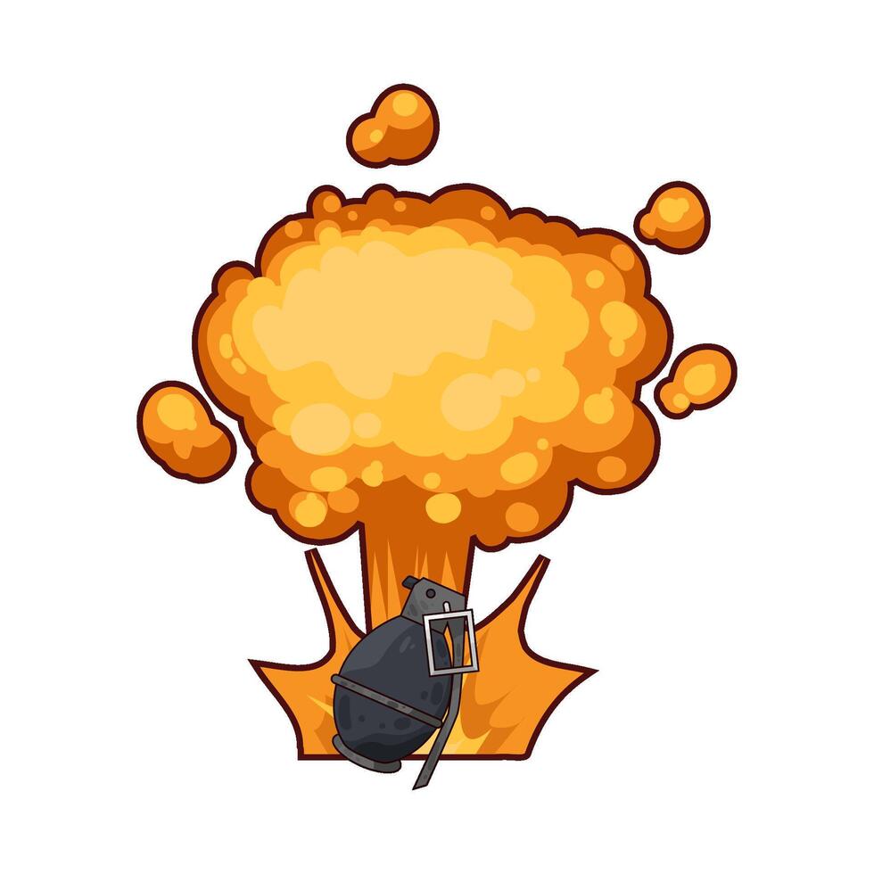 Hidden Grenade Explosion illustration vector