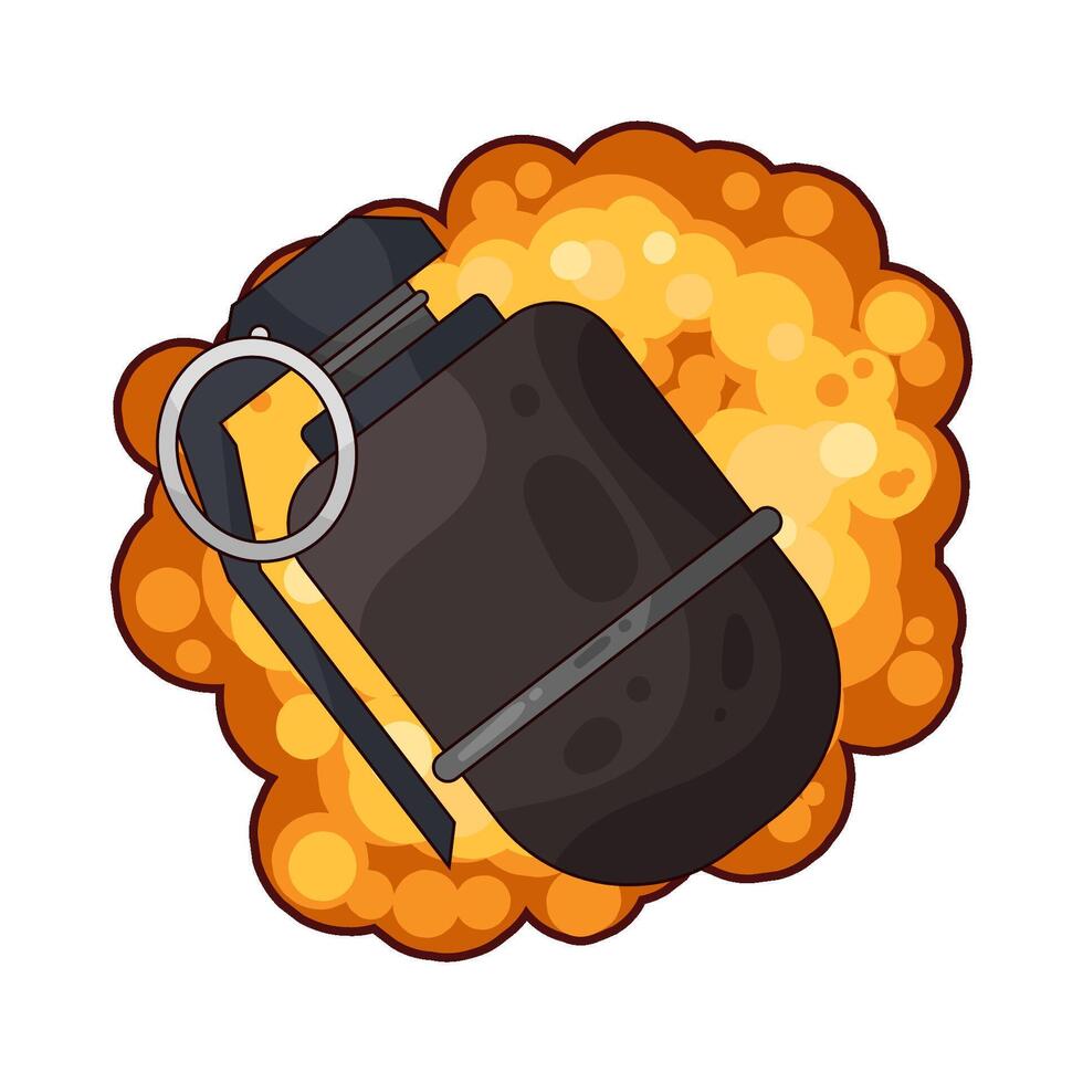 illustration of Powerful Grenade Explosion vector