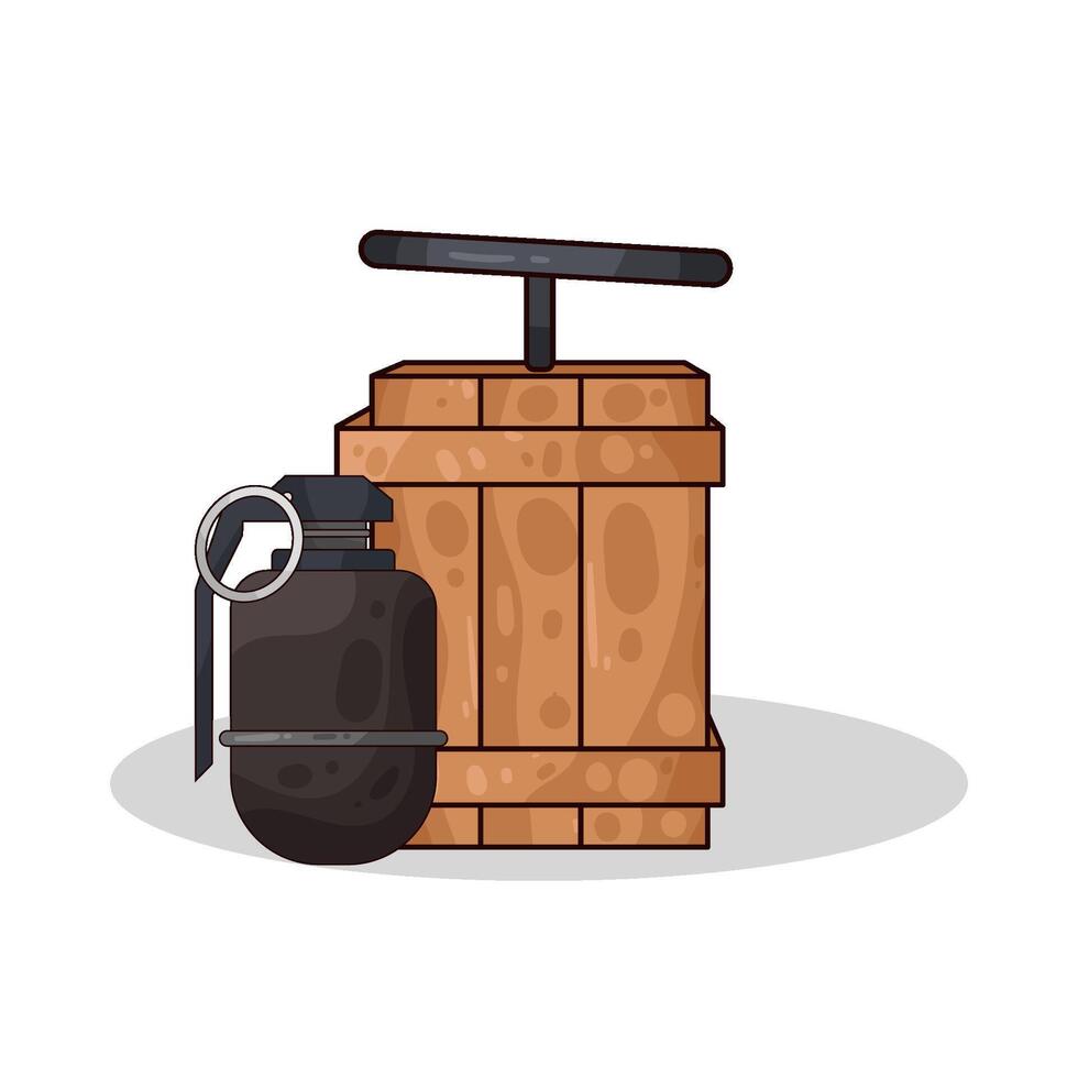 High Danger Grenade illustration vector