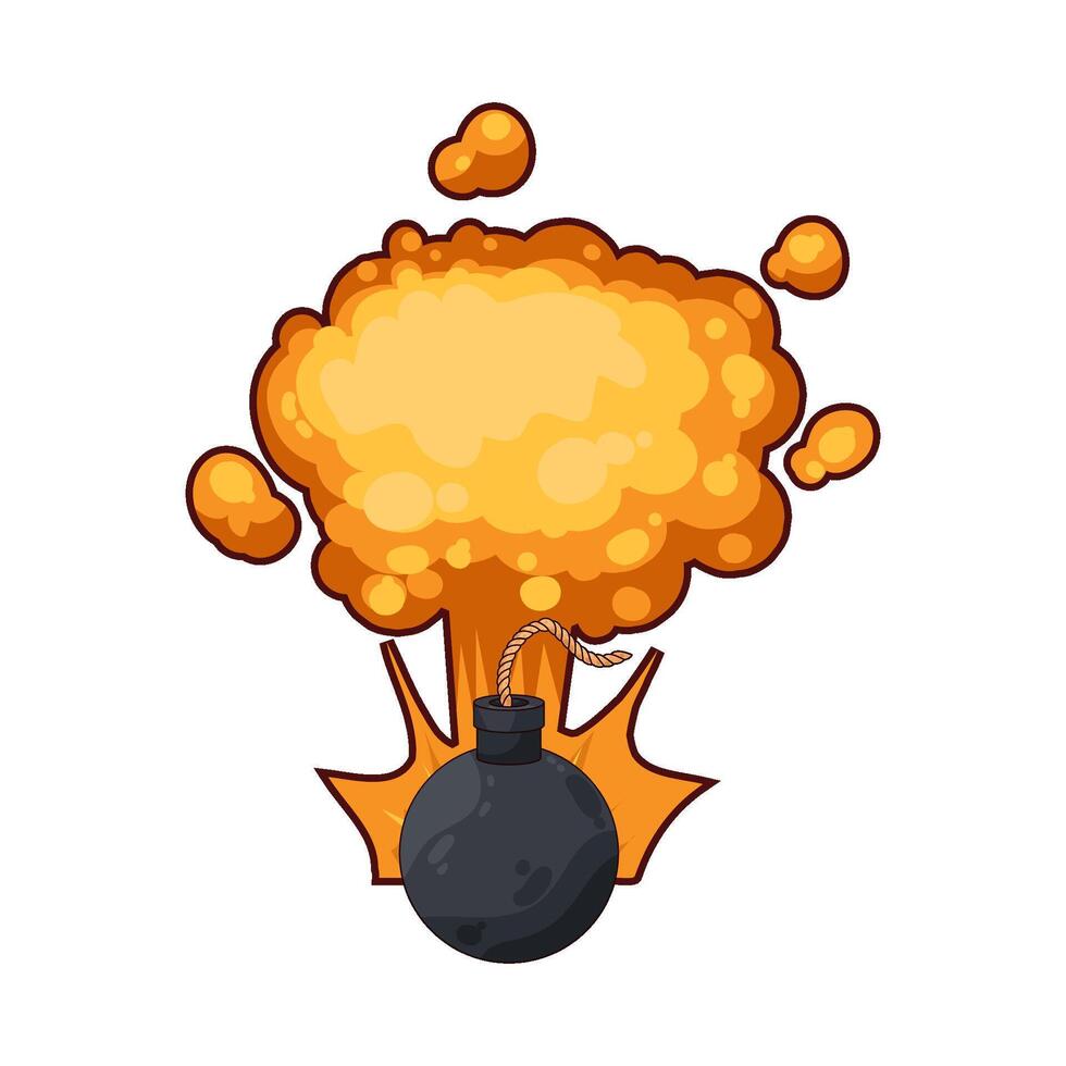 illustration of Fiery Bomb vector