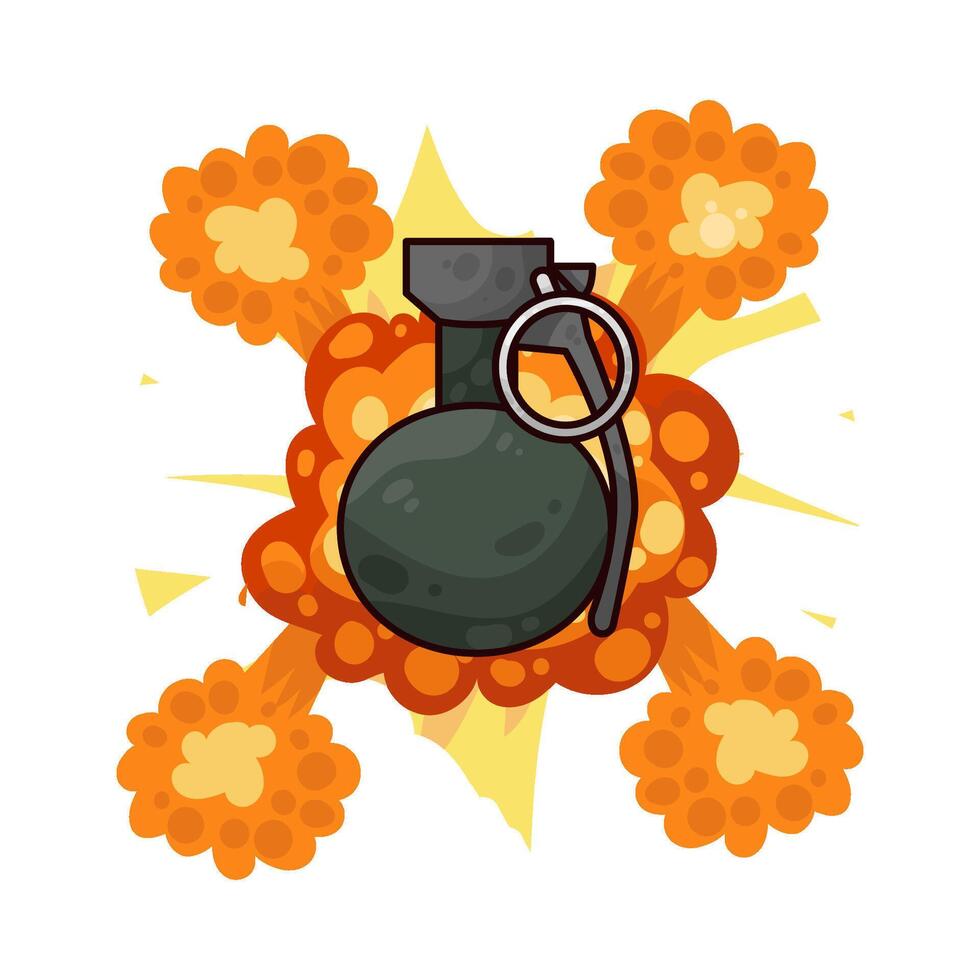 Great Grenade Explosion illustration vector