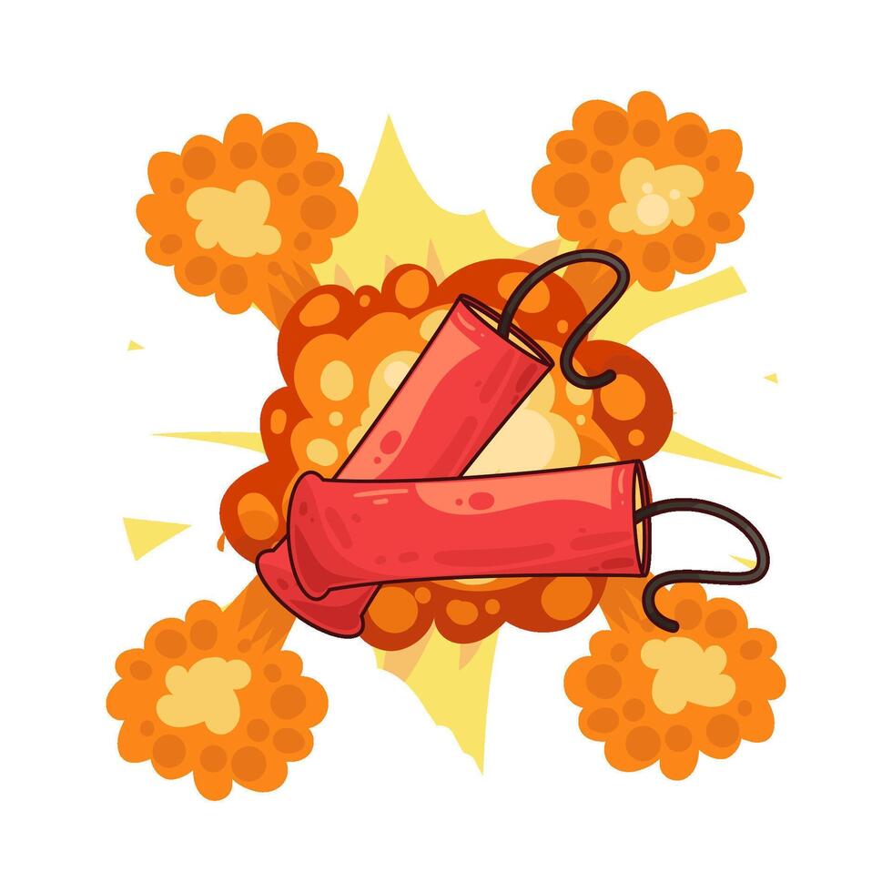 illustration of Dynamite Explosion Disaster vector