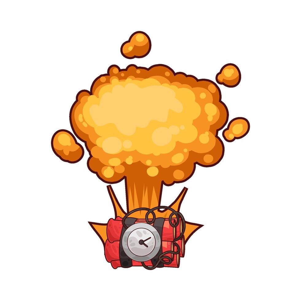 Powerful Dynamite Explosion illustration vector