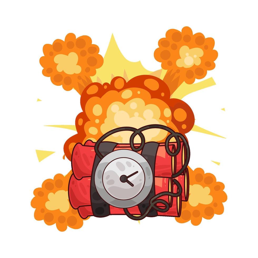 illustration of Powerful Dynamite Explosion vector