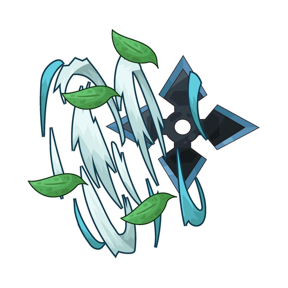 illustration of Wind Splitting Shuriken Movement vector