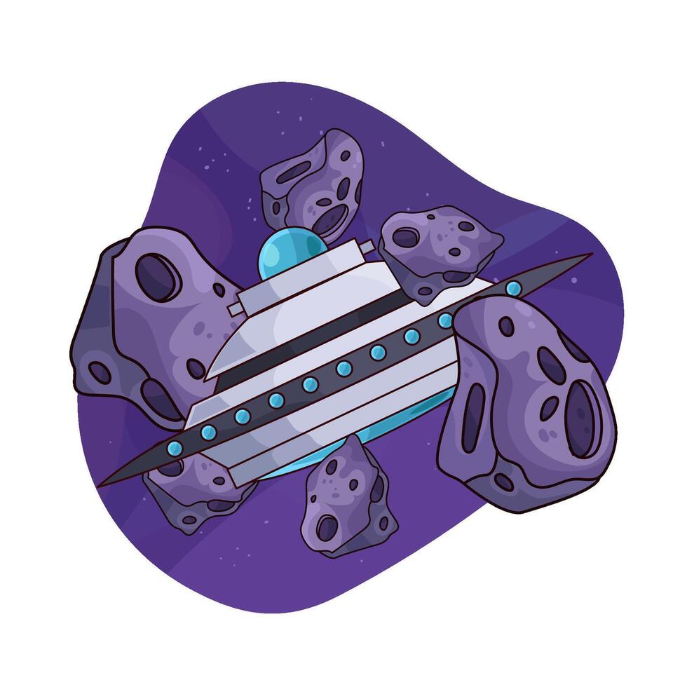 UFO and Meteor Sightings illustration vector