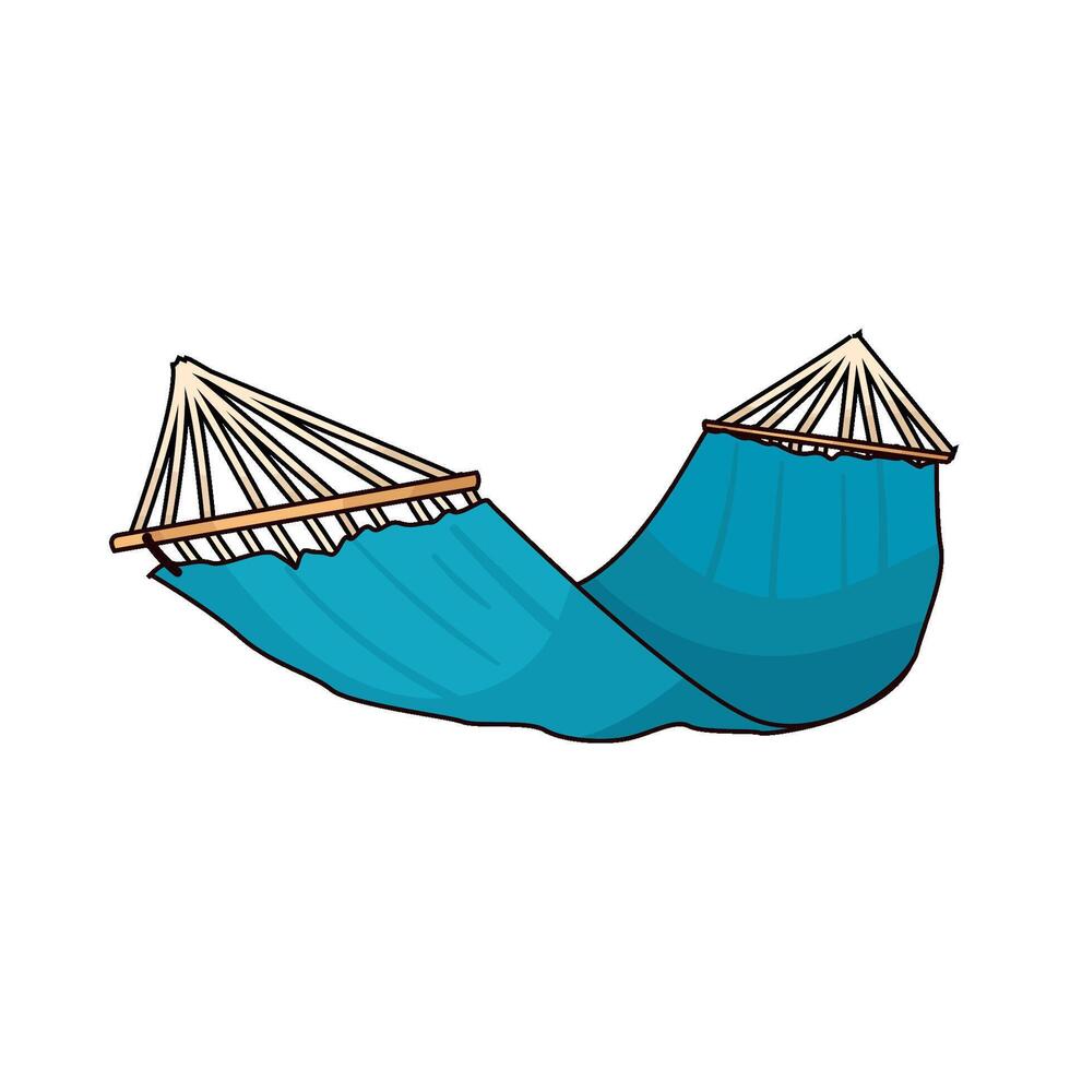 illustration of blue hammock vector