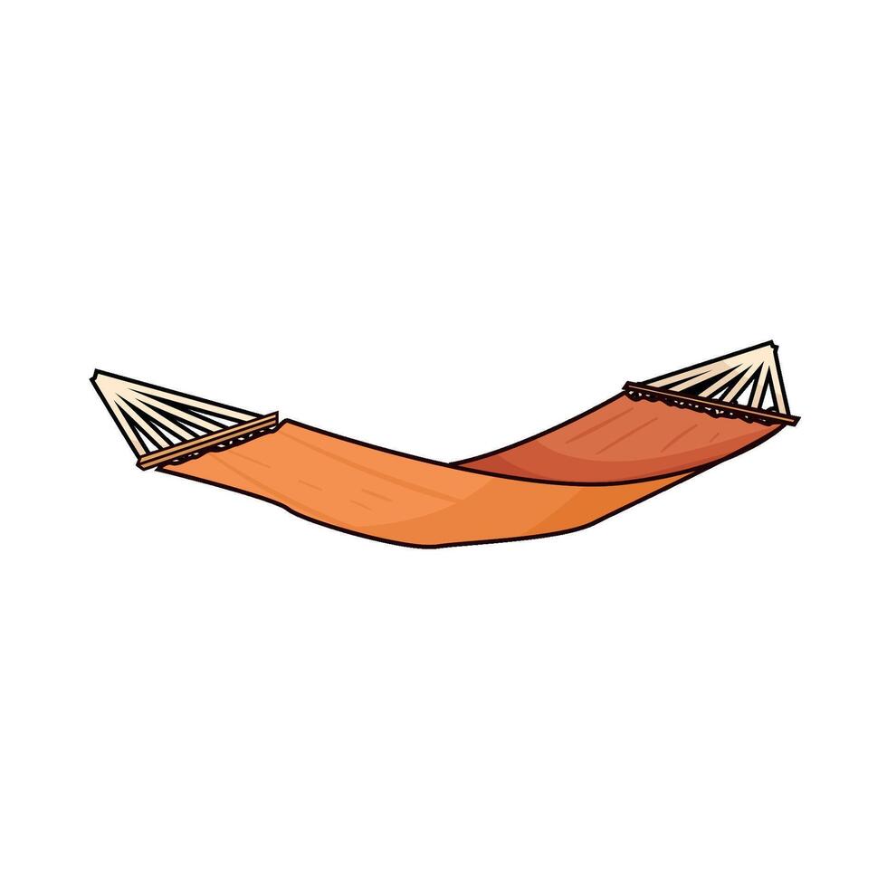 orange hammock illustration vector