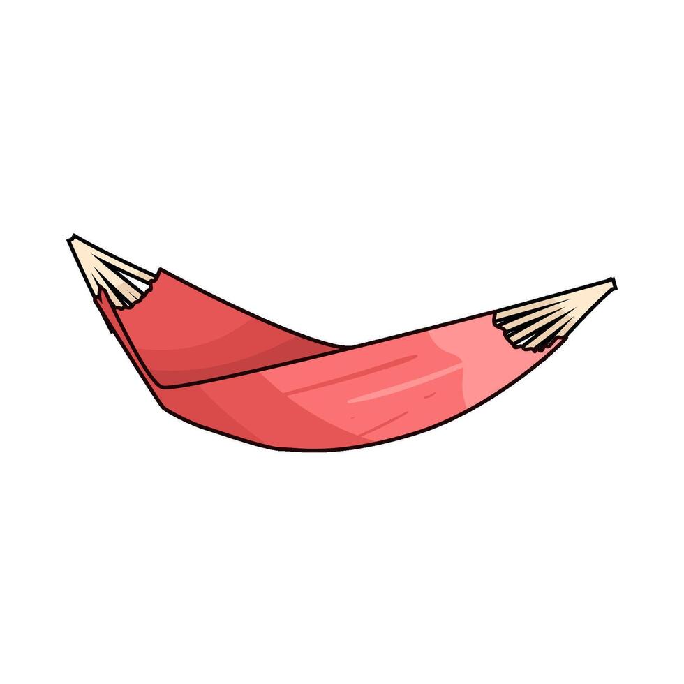 illustration of red hammock vector