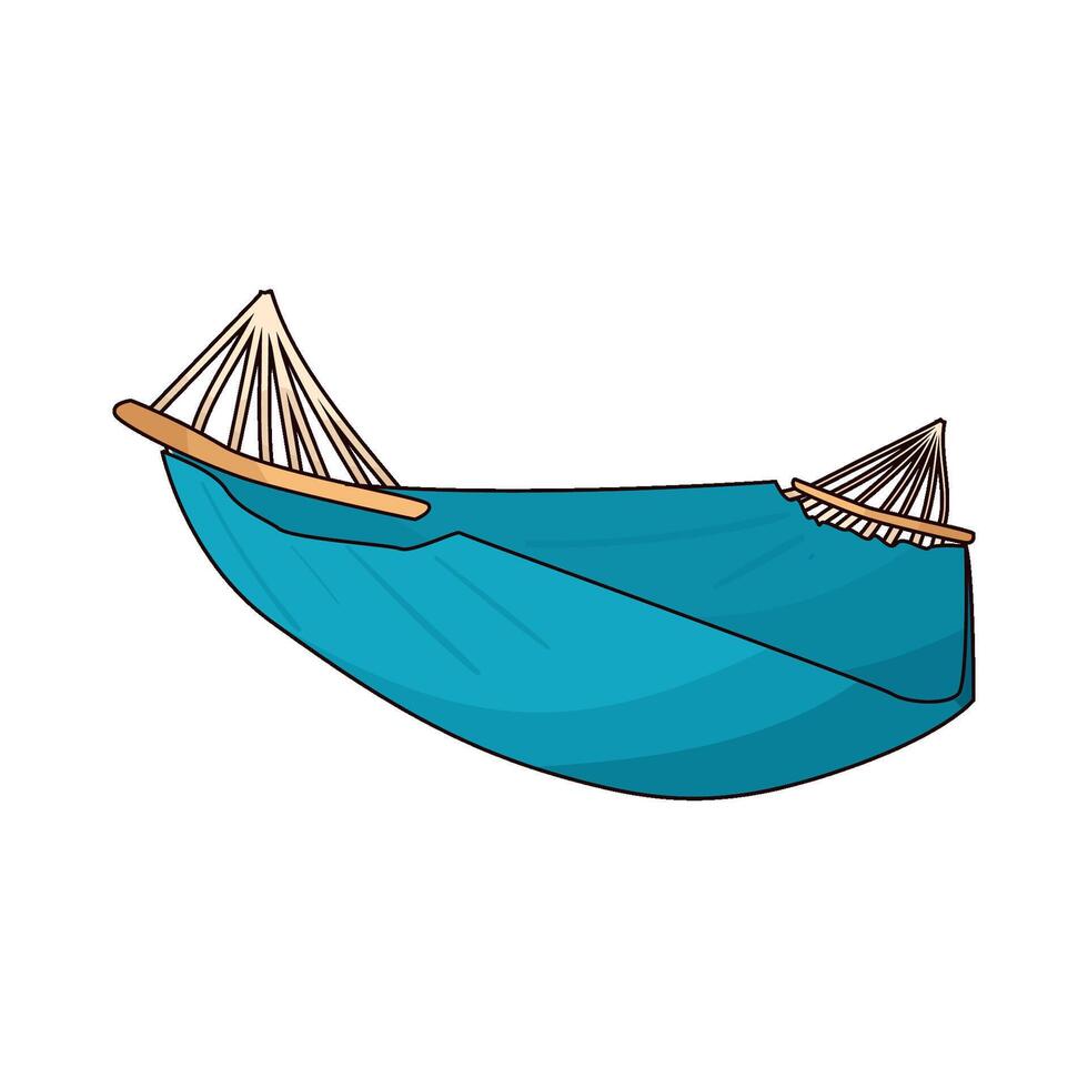 illustration of Hammock for the Beach vector