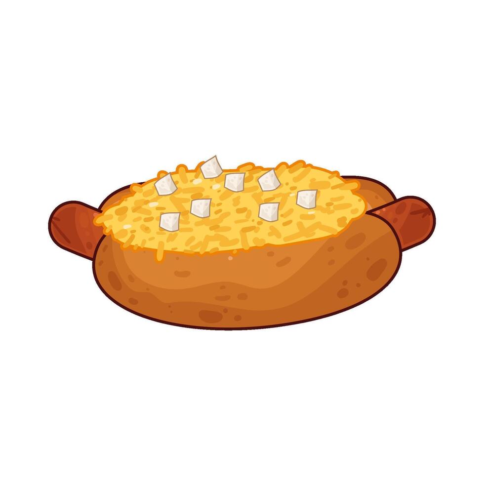illustration of Savory Cheese Hotdog Sensation vector